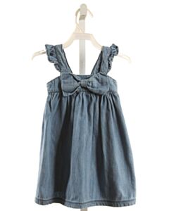 RUFFLE BUTTS  CHAMBRAY    DRESS WITH BOW