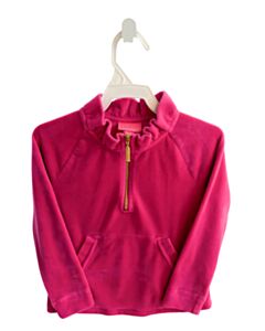 LILLY PULITZER  HOT PINK VELOUR   PULLOVER