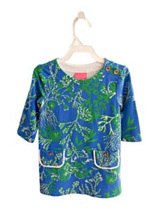 LILLY PULITZER  GREEN   PRINTED DESIGN KNIT DRESS