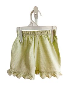 BAILEY BOYS  GREEN SEERSUCKER GINGHAM  SHORTS WITH RUFFLE