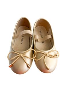 FELIX & FLORA GOLD MARY JANES  *EUC SIZE CHILD 2