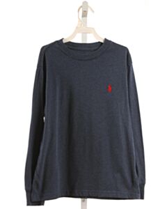 POLO BY RALPH LAUREN BLUE KNIT LS SHIRT