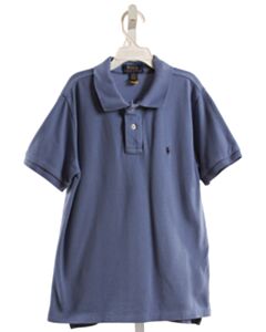 POLO BY RALPH LAUREN  BLUE PIQUE   KNIT SS SHIRT