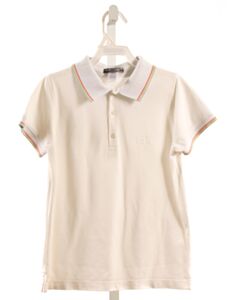 BONPOINT  WHITE PIQUE  KNIT SS SHIRT