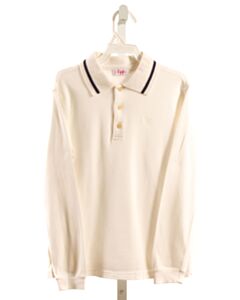 IL GUFO  WHITE PIQUE  KNIT LS SHIRT