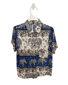 NO TAG  BLUE   PRINTED DESIGN DRESS SHIRT