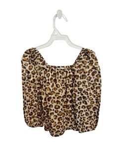 CREWCUTS BROWN PRINTED DESIGN SHIRT-LS