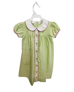 LULU BEBE GREEN SEERSUCKER STRIPED DRESS