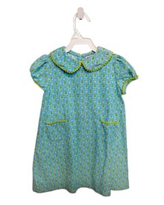 ORIENT EXPRESSED  BLUE CORDUROY  PRINTED DESIGN DRESS