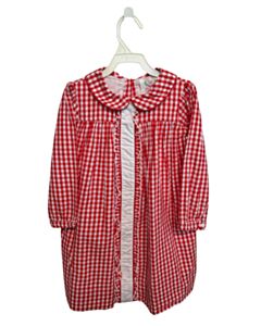 SMOCKED THREADS CECIL & LOU  RED  GINGHAM  DRESS