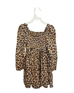 CREWCUTS BROWN PRINTED DESIGN DRESS