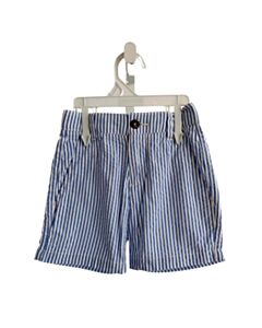 MINI BODEN BLUE SEERSUCKER STRIPED SHORTS