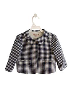 BONPOINT  BLUE SEERSUCKER GINGHAM  BLAZER