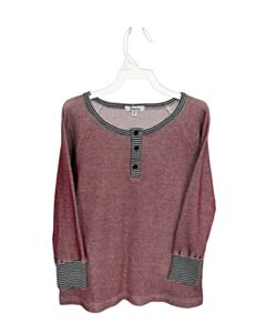 FRENCHE  MAROON    KNIT LS SHIRT