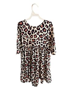 MILA & ROSE BROWN PRINTED DESIGN KNIT DRESS