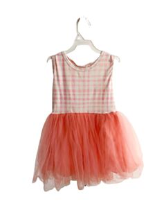 MILA & ROSE PINK TULLE PLAID KNIT DRESS