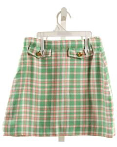 THE BEAUFORT BONNET COMPANY  MINT  PLAID  SKIRT