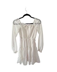 AVA AND YELLY WHITE EMBROIDERED DRESS