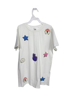 BELLE CHER  WHITE   APPLIQUED KNIT SS SHIRT