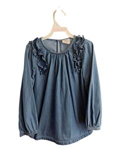CREWCUTS  CHAMBRAY    SHIRT-LS WITH RUFFLE