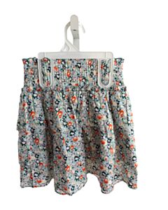 PLEAT. BLUE FLORAL SKIRT