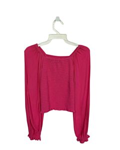 C & V GIRLS PINK KNIT LS SHIRT