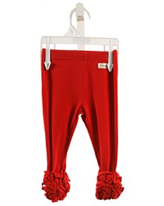 SEW SASSY  RED  LEGGINGS WITH RUFFLE