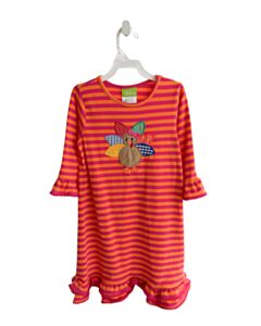 CLASSIC WHIMSY  ORANGE  STRIPED  KNIT DRESS