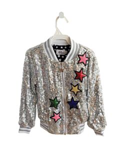 LOLA + THE BOYS  SILVER   SEQUINED OUTERWEAR