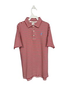 THE BEAUFORT BONNET COMPANY  RED  STRIPED  DRESS SHIRT