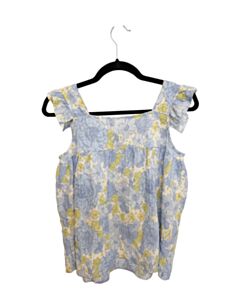 HAYDEN GIRLS  BLUE  FLORAL  SLEEVELESS SHIRT