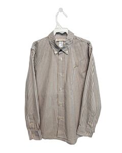 THE BEAUFORT BONNET COMPANY  BROWN  GINGHAM  DRESS SHIRT