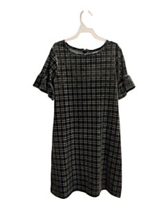 FLORENCE EISEMAN  BLACK VELVET PLAID  PARTY DRESS
