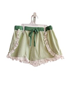 BELLA BLISS MINT STRIPED SHORTS WITH RUFFLE