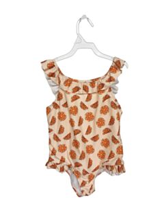 THE OAKS APPAREL   ORANGE    1-PIECE SWIMSUIT WITH RUFFLE