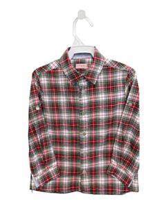 LA COQUETA RED PLAID DRESS SHIRT