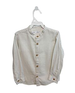 ZARA  CREAM  WINDOWPANE  DRESS SHIRT