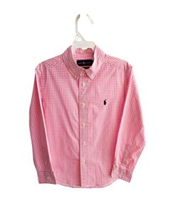 RALPH LAUREN  PINK  GINGHAM  DRESS SHIRT