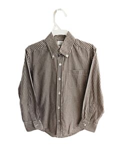 KATE & LIBBY  BROWN  GINGHAM  DRESS SHIRT