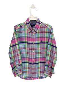 RALPH LAUREN PINK PLAID DRESS SHIRT