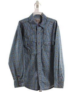 CINCH BLUE PRINTED DESIGN DRESS SHIRT