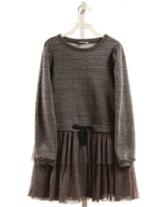CREWCUTS  GRAY KNIT  DRESS WITH TULLE