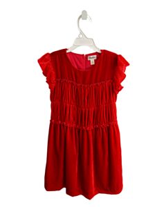HATLEY  RED VELVET   PARTY DRESS WITH RUFFLE