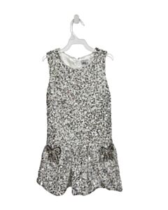LOLA + THE BOYS  WHITE   SEQUINED PARTY DRESS