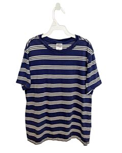 HANNA ANDERSSON  BLUE  STRIPED  KNIT SS SHIRT