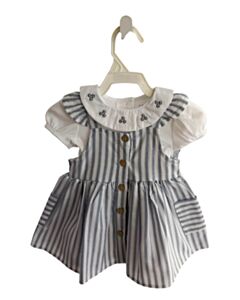 TAHARI  BLUE  STRIPED  DRESS