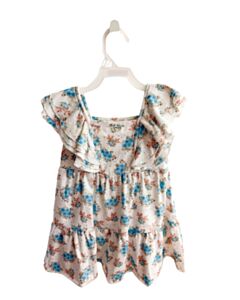 MARIE NICOLES  BLUE  FLORAL  KNIT DRESS