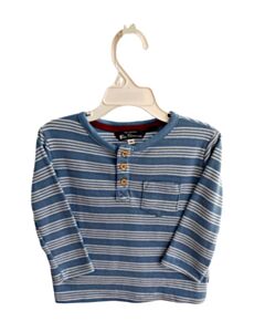 BEN SHERMAN  BLUE  STRIPED  KNIT LS SHIRT