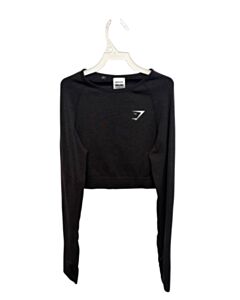 GYMSHARK BLACK KNIT LS SHIRT