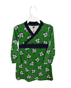 TEA GREEN FLORAL KNIT DRESS